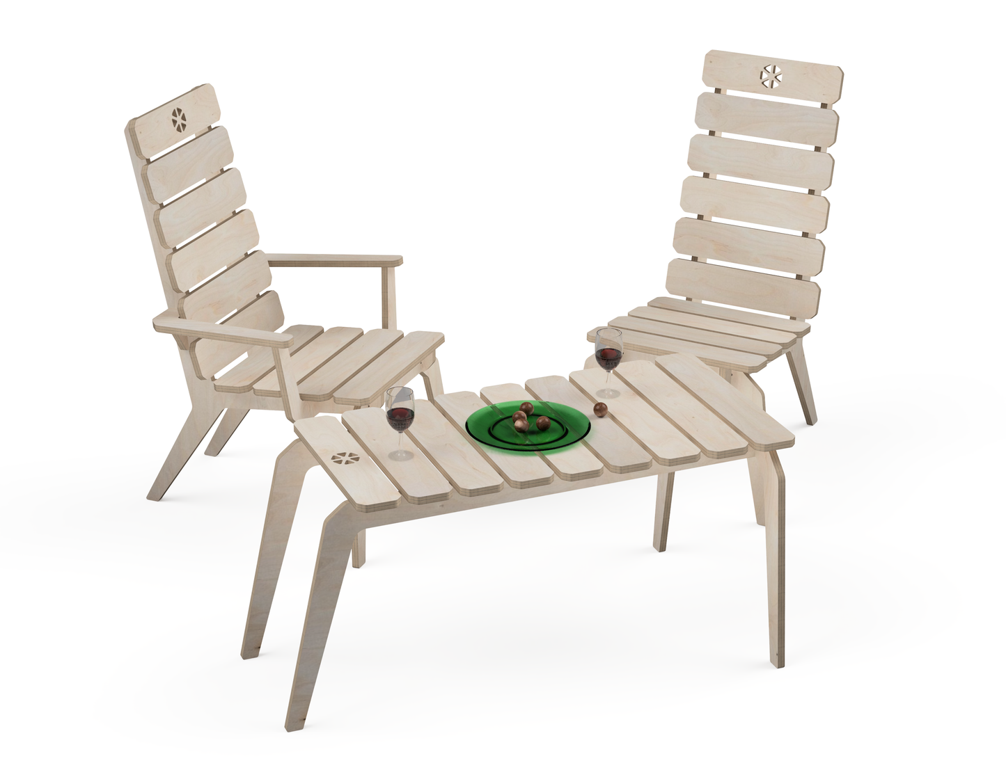 Lounge Chair Set - DXF File Bundle