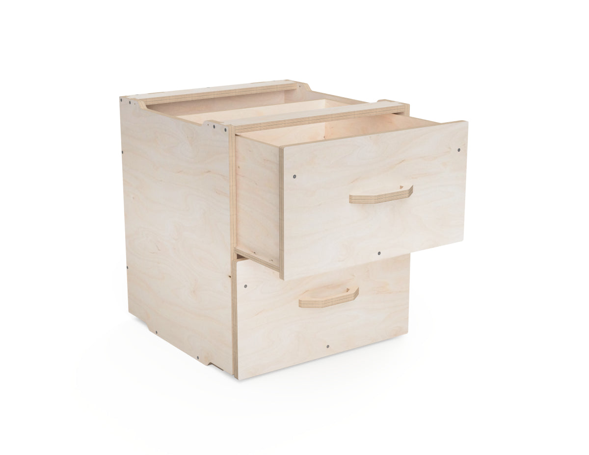 Cabinet module with drawers opened – CNC project example