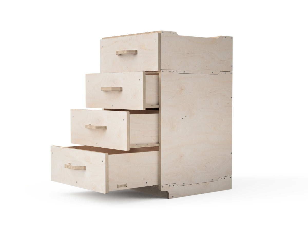 Modular cabinet section 900mm height for workshop storage