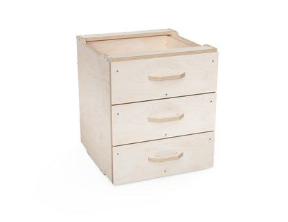 Different widths of modular cabinet modules side by side