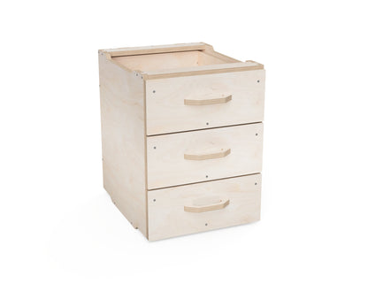 Different widths of modular cabinet modules side by side