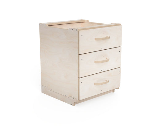 Large modular workshop cabinet module with 3 drawers DXF design