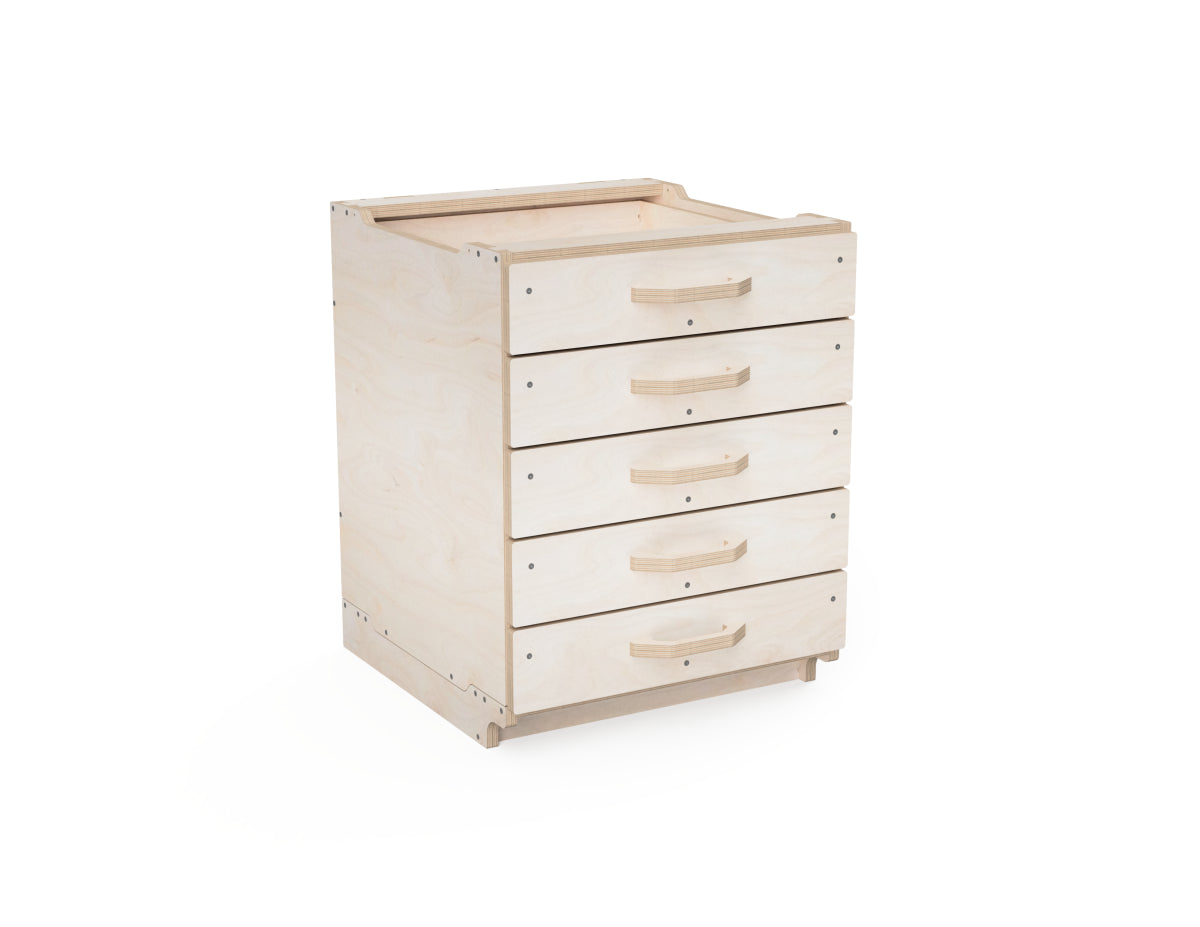 Render of modular workshop cabinet large with 5 drawers stacked.