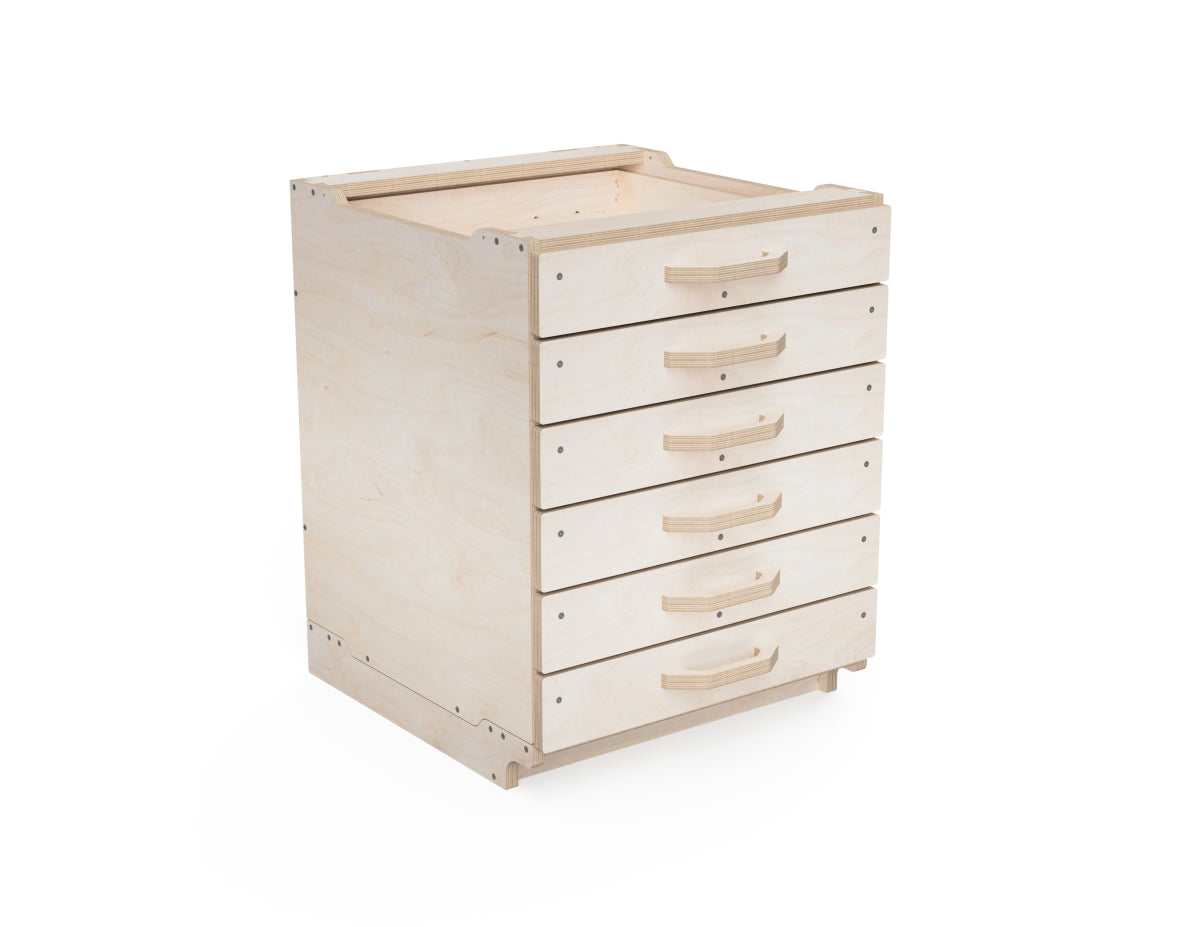 Large modular workshop cabinet DXF design with 6 drawers