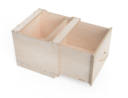 Close-up of built-in drawer in modular workshop cabinet