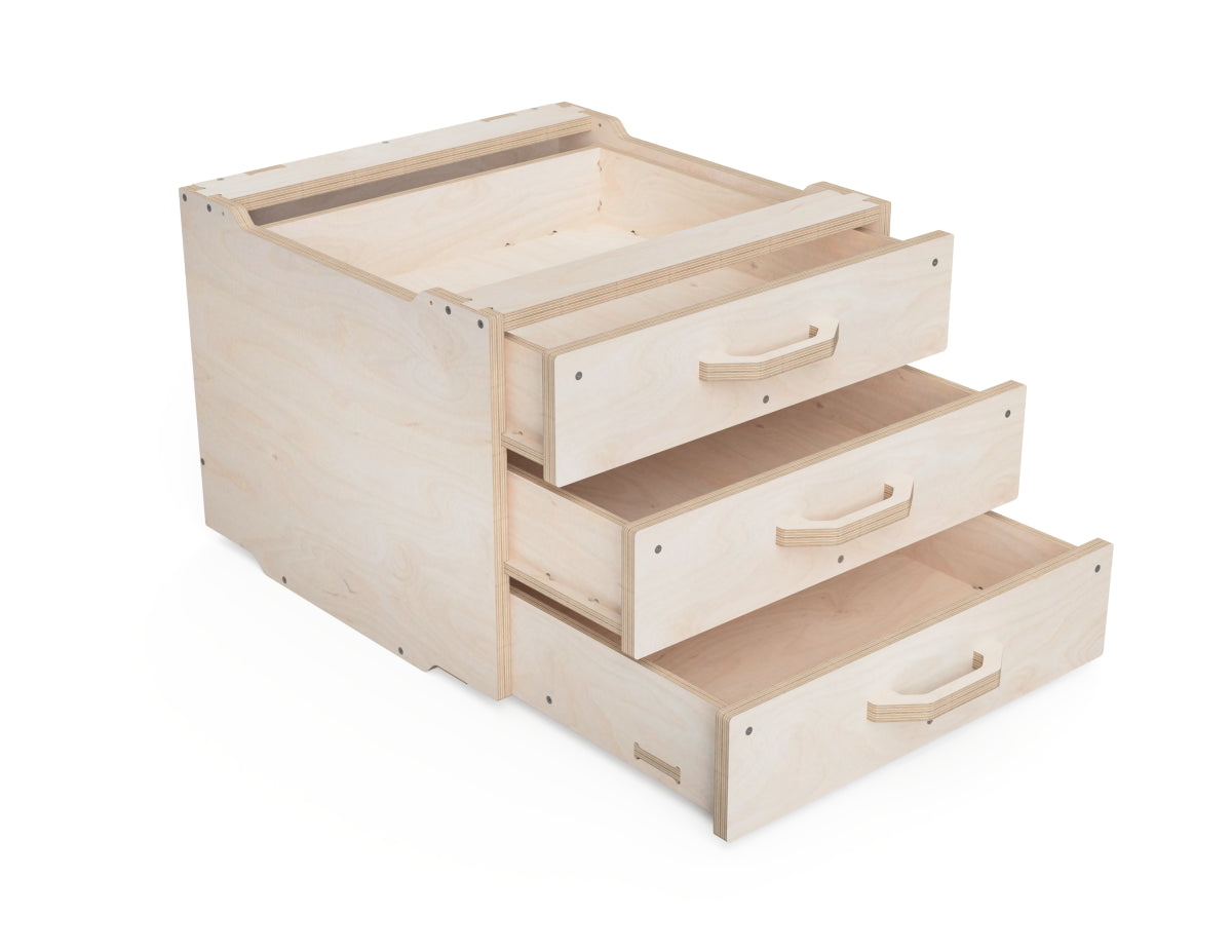 CNC router cabinet project medium size 3 drawers stackable module