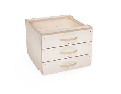 550 mm width modular cabinet module with 3 drawers for workshop