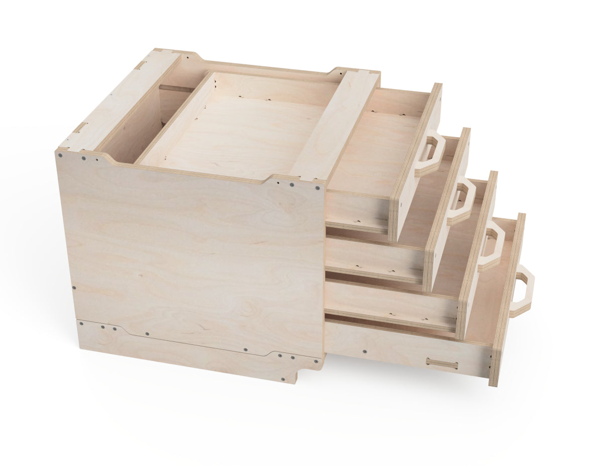 Customizable CNC cabinet DXF project for DIY workshop