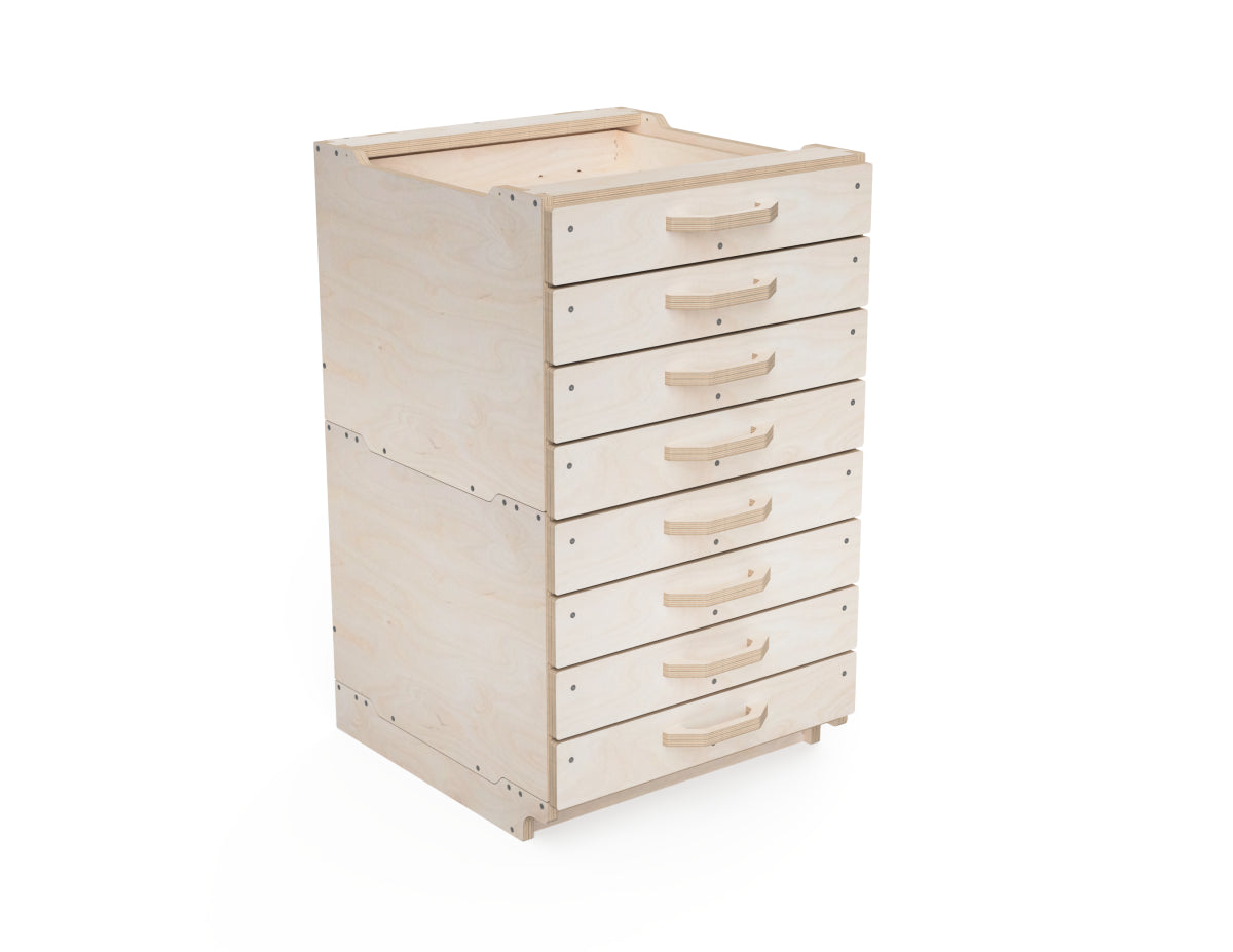 3D render showing cabinet module stackable design