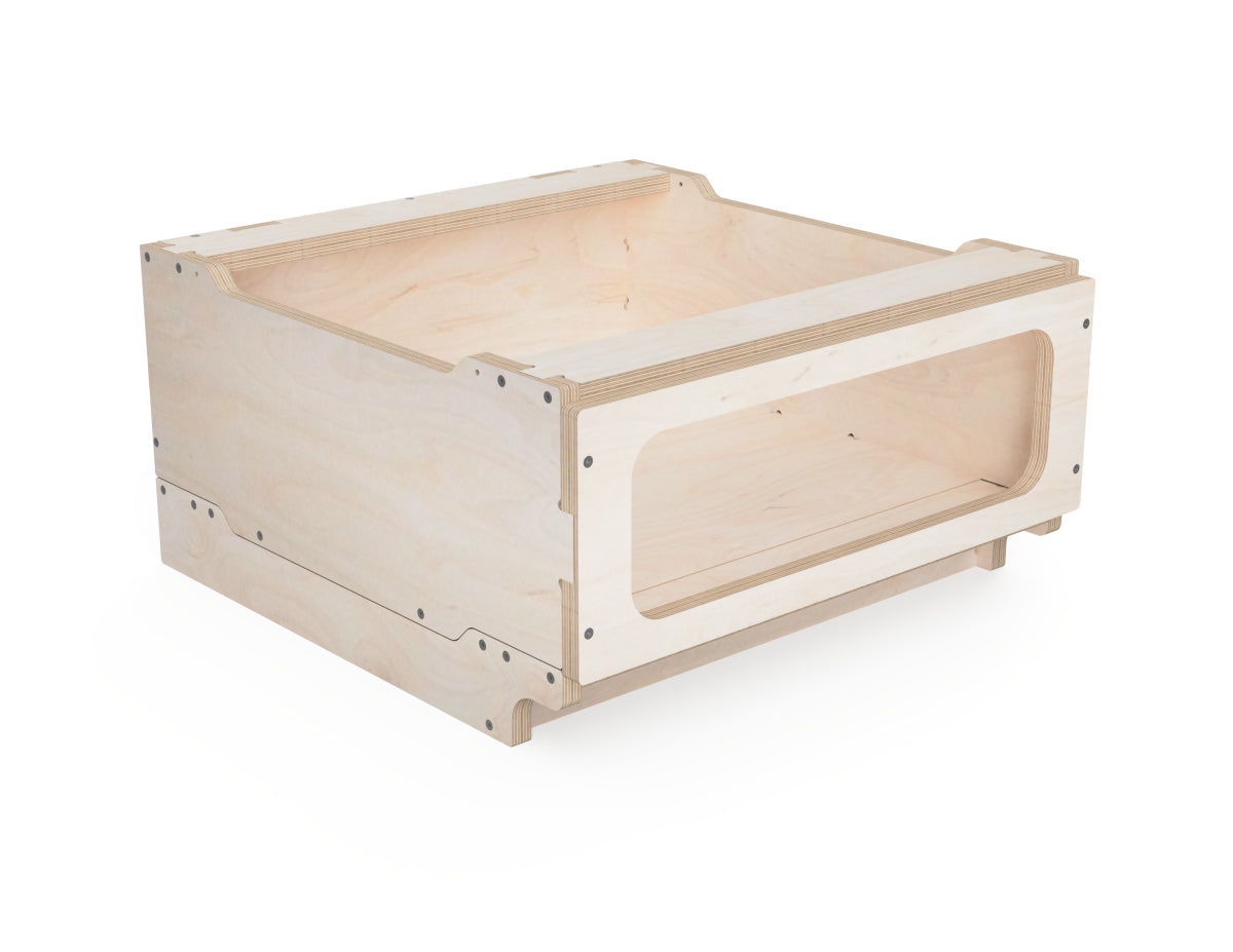 CNC router-ready DXF design for small open workshop shelf