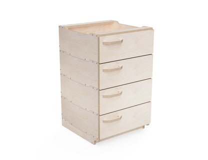 CNC plywood cabinet module showing clean cut edges