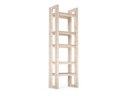 DIY modular storage shelf made from plywood