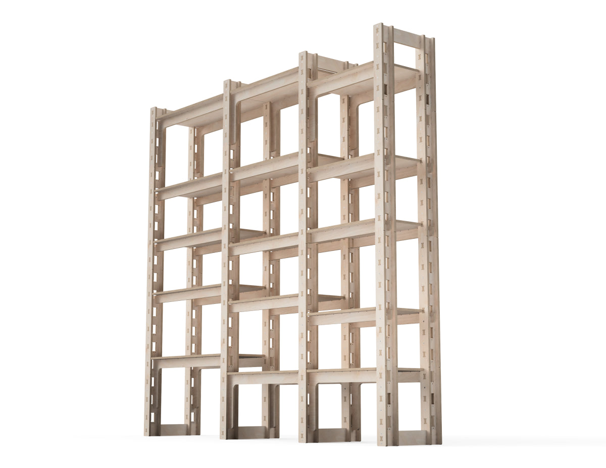 Plywood workshop storage shelf CNC project