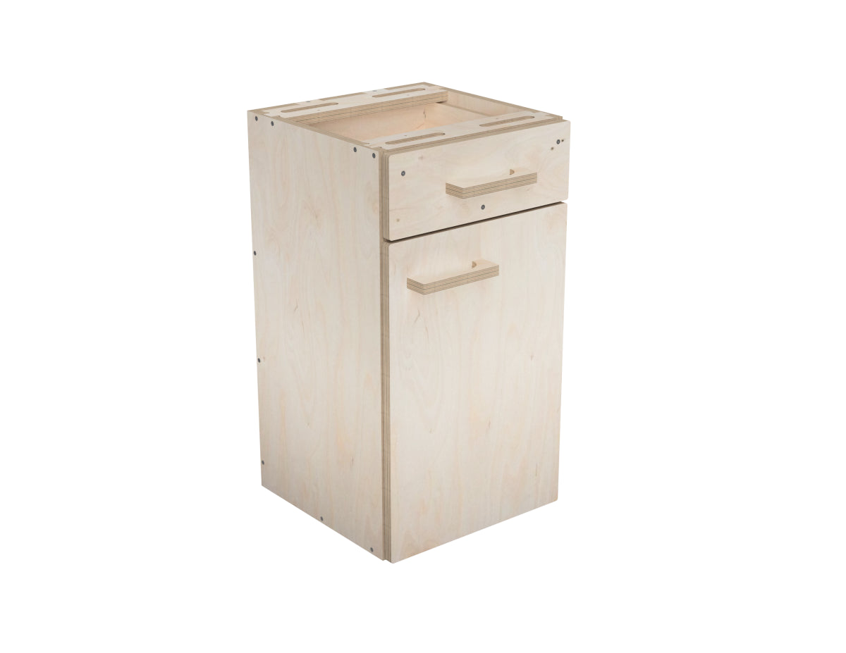 Modular workbench cabinet with one drawer DXF CNC project - modular workbench attachment
