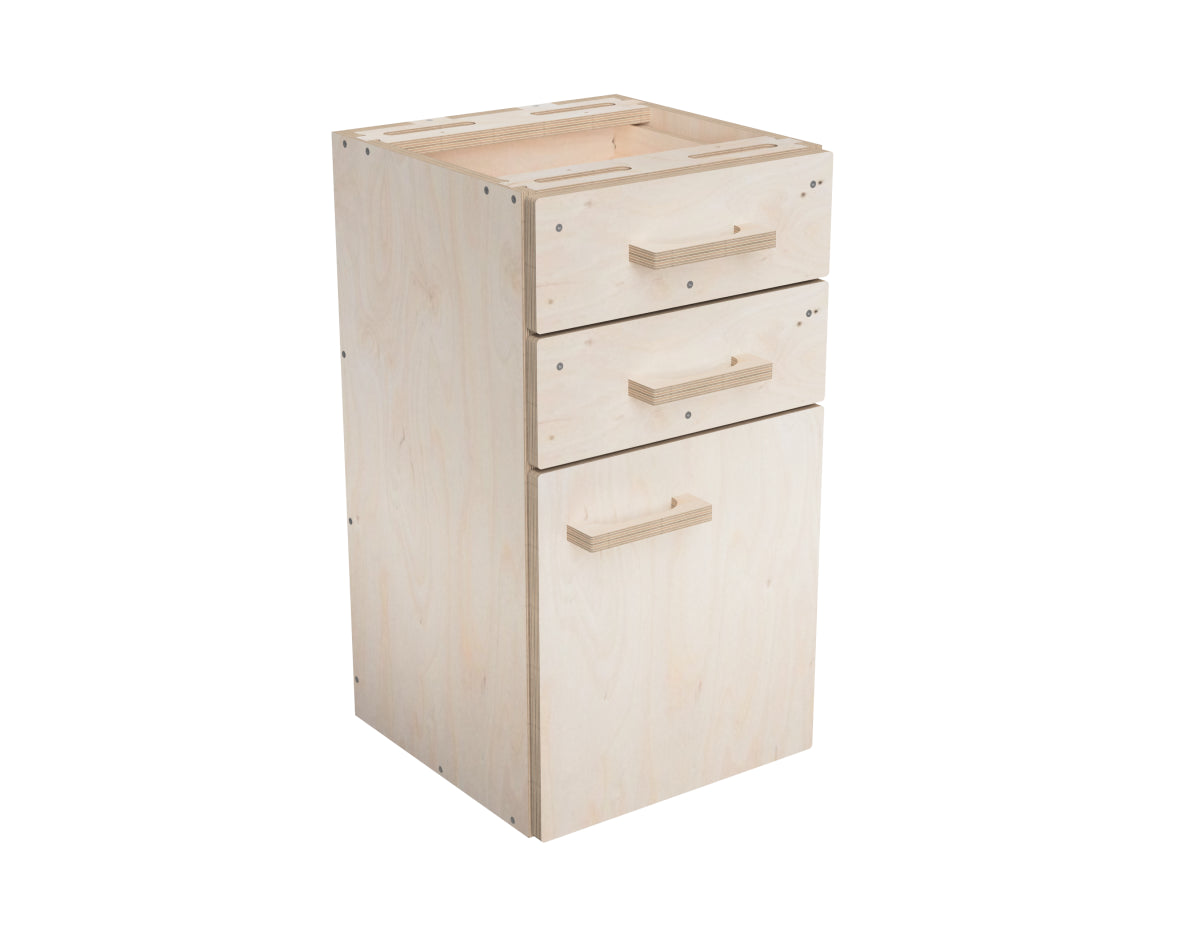 Modular workbench cabinet DXF with built-in drawer design - Modular CNC Workbench attachment