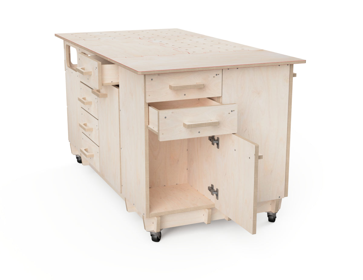 Modular cabinet project for workbench, easy CNC assembly - Modular CNC workbench