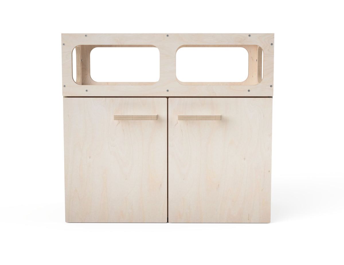 Open shelf cabinet attachment for modular CNC workbench system