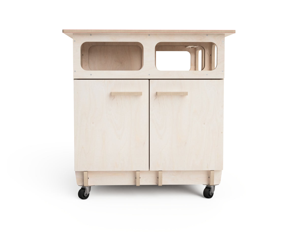 CNC router project DXF files for modular workbench attachment cabinet