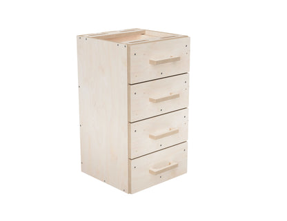 CNC router modular workbench four drawer cabinet DXF project