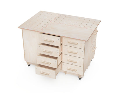 CNC project cabinet for tools and materials modular setup