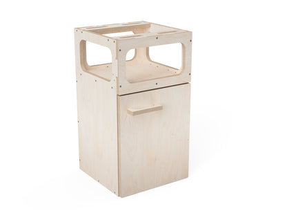 CNC modular workbench cabinet with open shelf DXF design - modular workbench attachment