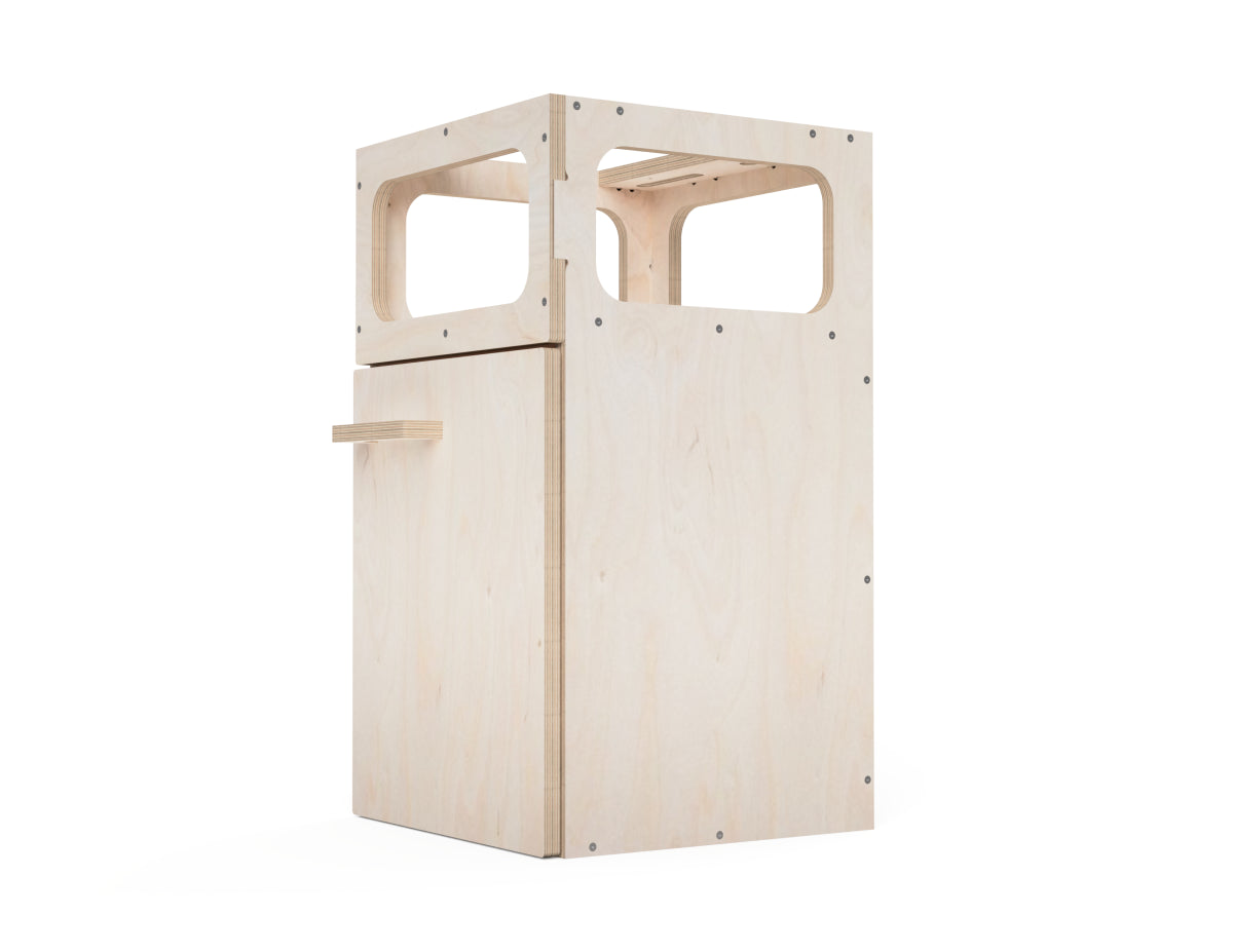 CNC woodworking storage cabinet DXF for tools and supplies - modular workbench attachment