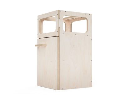 CNC woodworking storage cabinet DXF for tools and supplies - modular workbench attachment