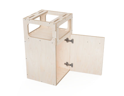 DIY CNC project open shelf cabinet design DXF files - modular workbench attachment