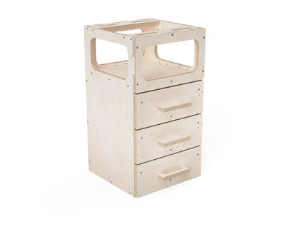 Workshop workbench attachment DXF design with large drawers