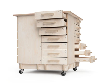 Modular Storage Dxf File Modular Workbench Seven Drawer Cabinet Attachment DXF Files for CNC ...