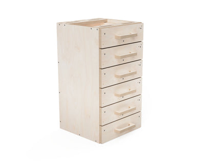Six-drawer cabinet DXF files for workbench projects