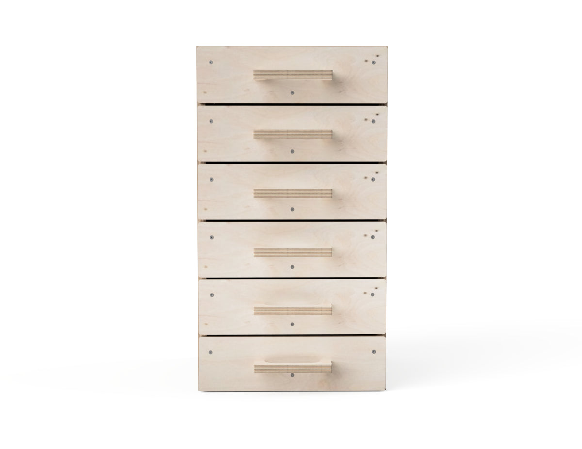 CNC-ready drawer cabinet for workbench setups
