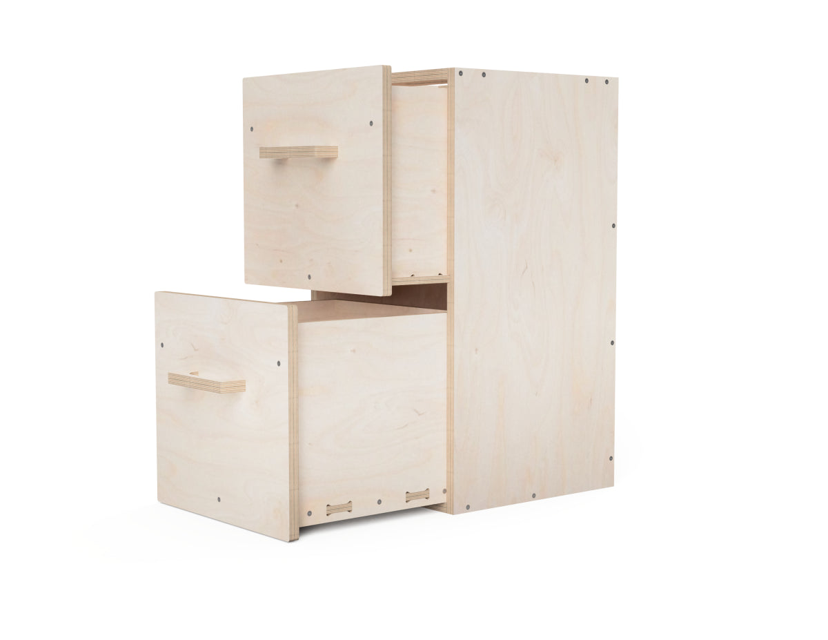 Modular workbench two-drawer cabinet DXF file project