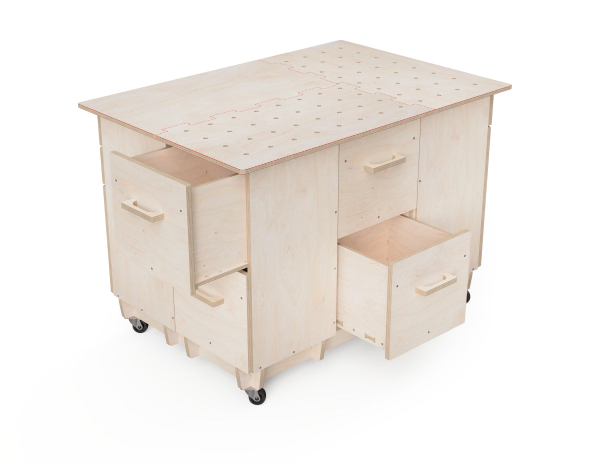 Modular workbench attachment with included panel files