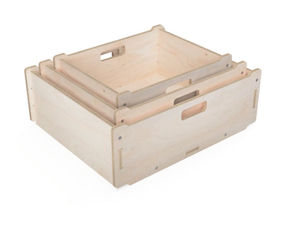 CNC router made plywood boxes with interlocking construction