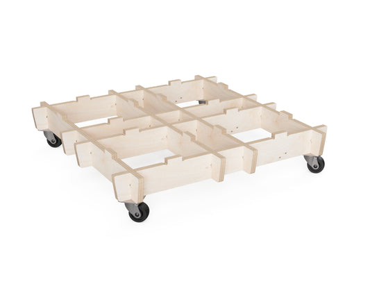 Small CNC-cut modular workbench base frame free DXF file design