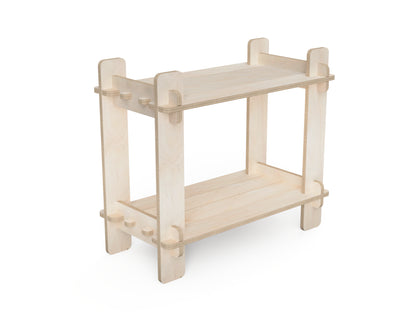 CNC-cut plywood shelf with unique joinery – Small Kumo Shelf by Aribabox