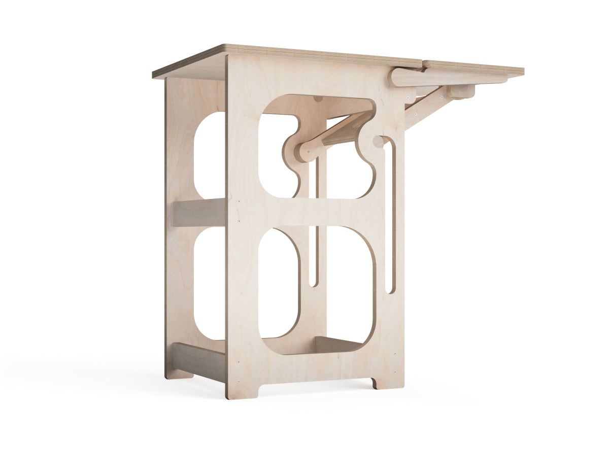 Small table with foldable surface made from plywood using CNC router files