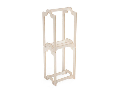 Minimalist plywood firewood basket designed for CNC routing