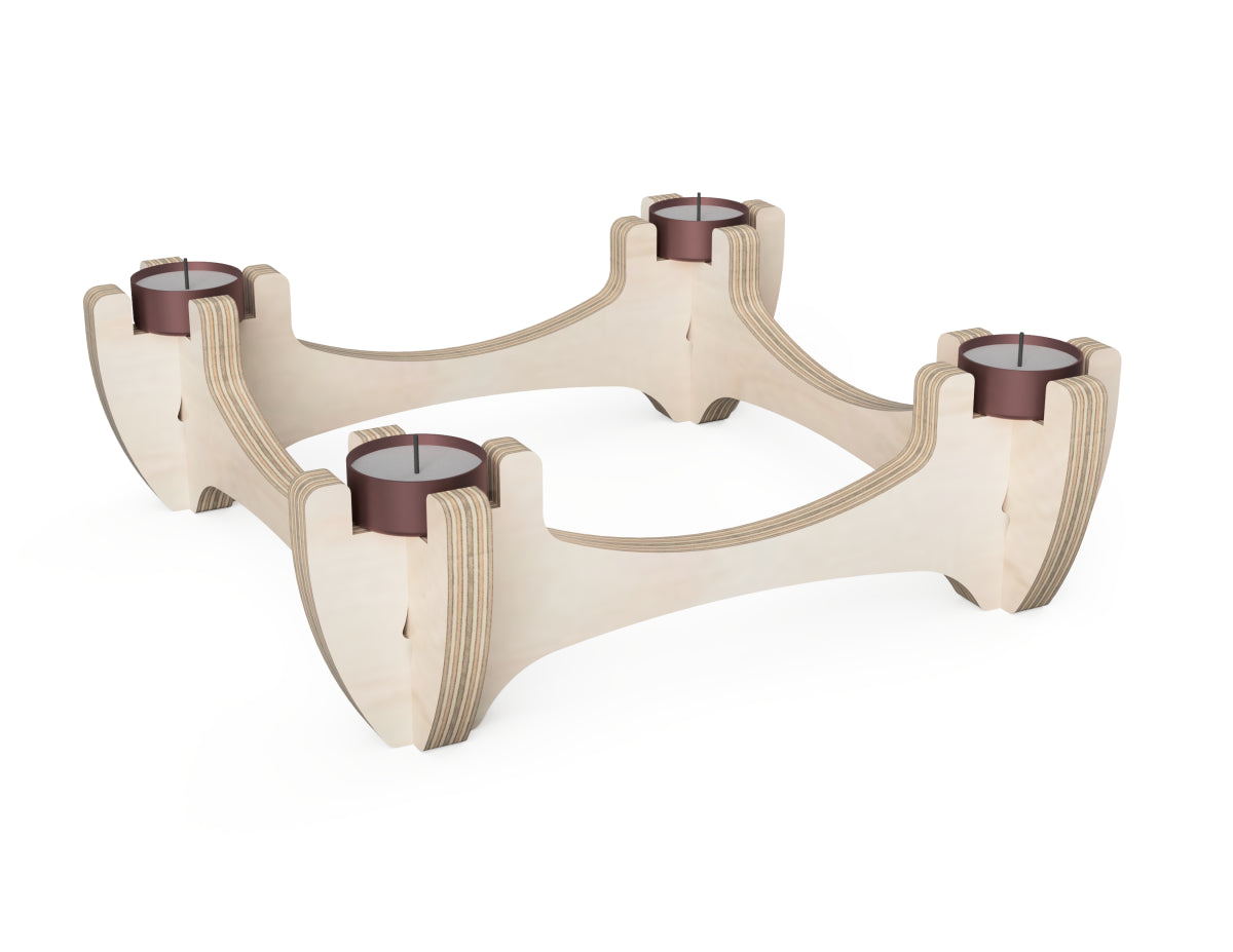 Advent Wreath - Traditional Free CNC DXF file design overview