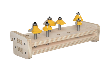 Router Bit Stand - French Cleat Attachment - DXF Files