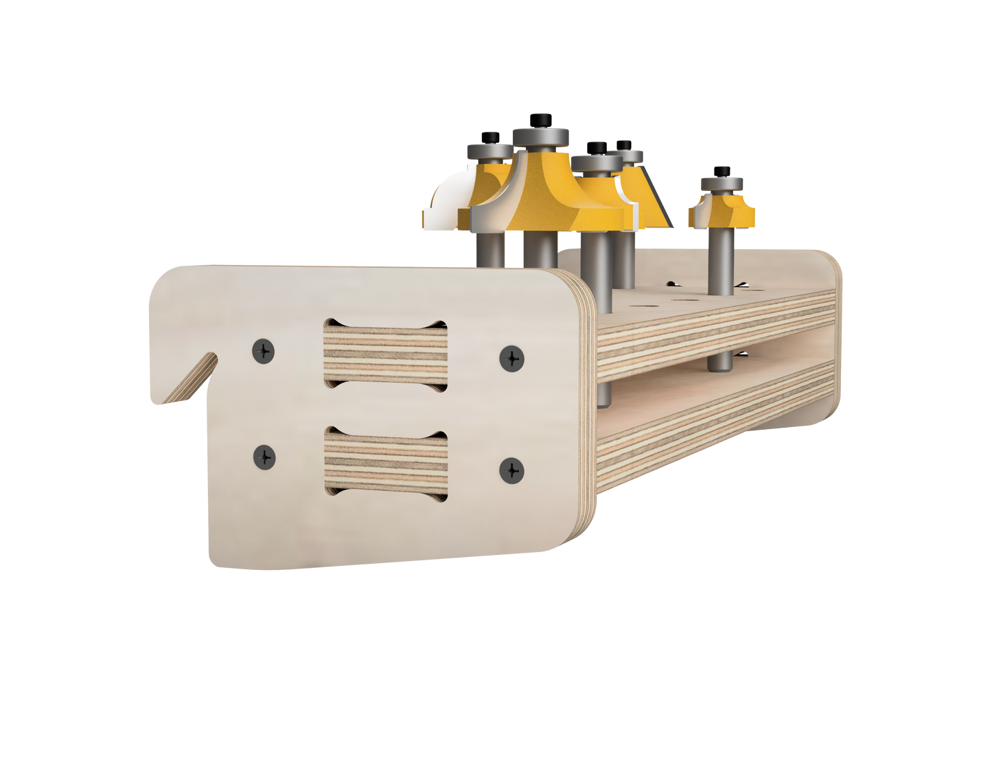 Router Bit Stand - French Cleat Attachment - DXF Files