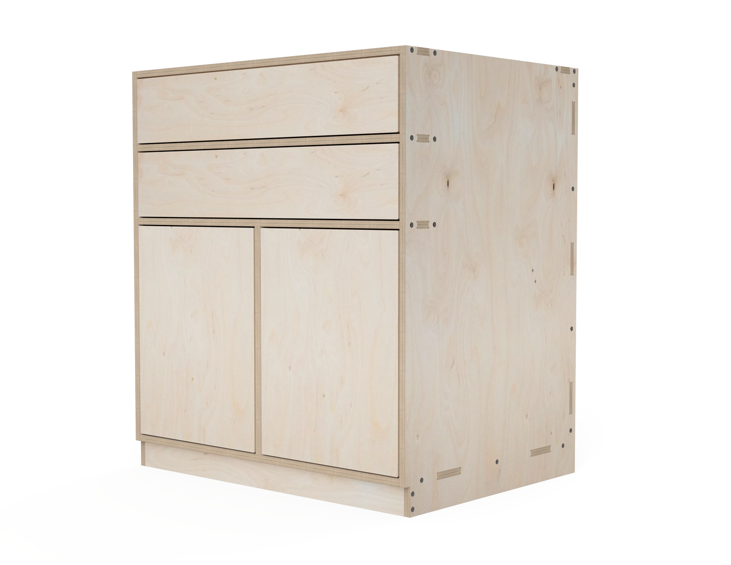 Double Kitchen Cabinet - Large Drawers (Inset Door Cabinets) DXF Files