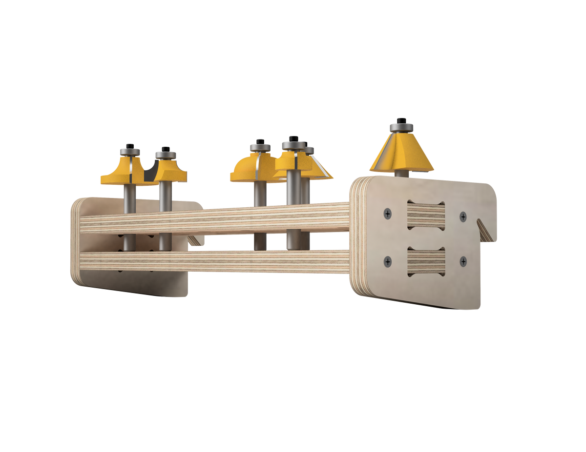 French Head Router Router Bit Stand - French Cleat Attachment - DXF Files – Aribabox