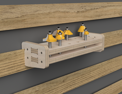 Router Bit Stand - French Cleat Attachment - DXF Files