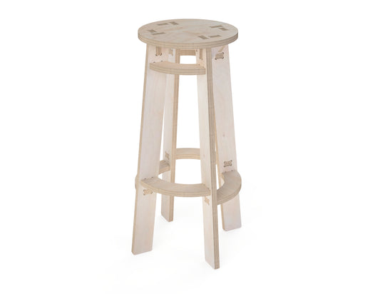 Bar Stool DXF file CNC DXF file design overview