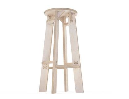 Bar Stool DXF file DXF file rendered from angled view for CNC cutting