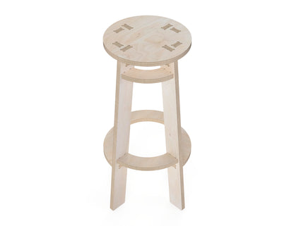 Detailed DXF drawing of bar stool dxf file for CNC router