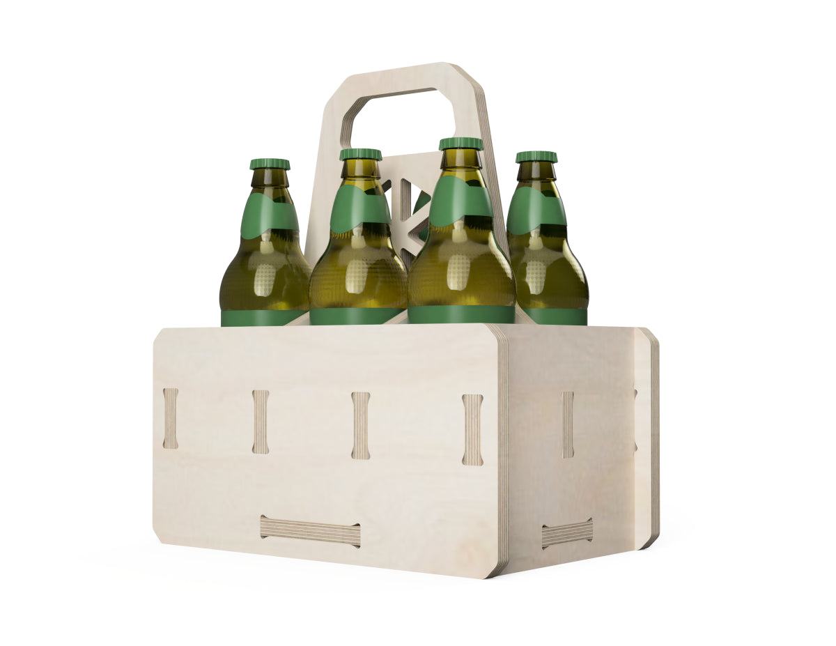 Detailed DXF drawing of beer caddy free dxf file for CNC router