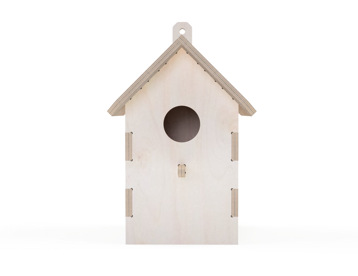 Detailed DXF drawing of birdhouse dxf file for CNC router